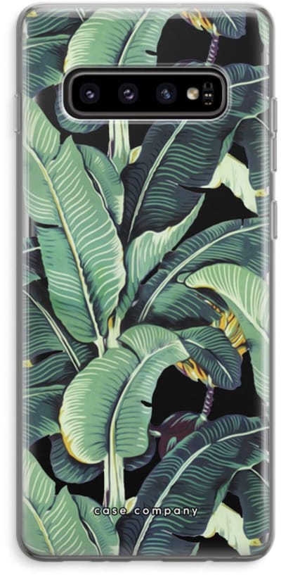 Hoesje geschikt voor Samsung Galaxy S10 Plus hoesje - Bananenbladeren - Soft Cover Telefoonhoesje - Bescherming aan alle Kanten en Schermrand