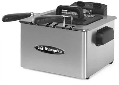 4,5L Friteuse van Roestvrij Staal met 3 Stijlen en Afneembare Handgreep - Compact Design