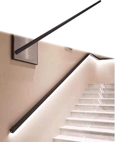 Trapleuning met LED - Wandlamp Trap - Veilige Trap Gangen - Lichaamssensor Ingebouwd - 100cm Lengte - Warm Wit Licht