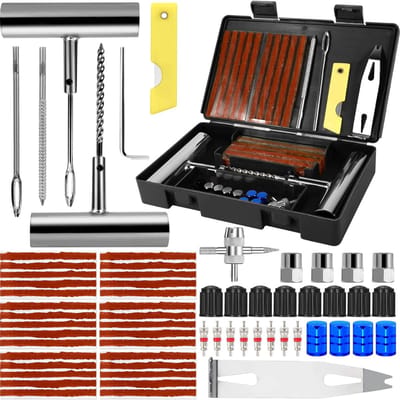 ZRSS® Proppenset Autoband - Professionele Banden Reparatie Set - Voor Auto en Caravan - 64-delig
