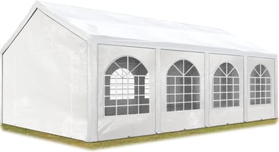 Hoogwaardige Partytent 3x8 m van PE 450 N zeil tuintent feesttent waterdicht in Wit