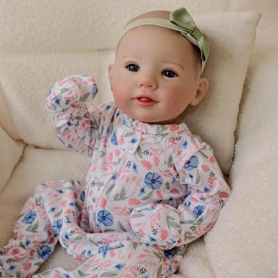 Levensgrote Babypop - Realistische Pop - Kind Ontwikkeling - Volledig Vinyl - 19 Inch - Katoenen Kleding