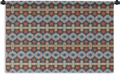 Wandkleed - Wanddoek - Patroon - Afrika - Vormen - 180x120 cm - Wandtapijt