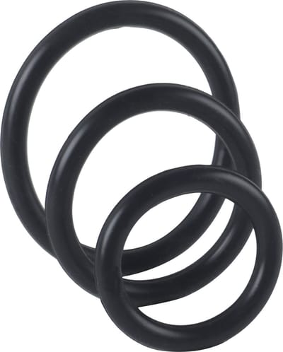 Banoch | cockring trio - classic set | zwart siliconen | Ø 35/45/55 mm | penisring