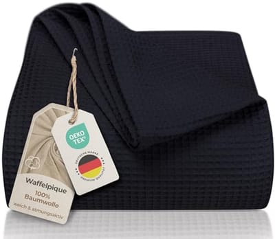 XXL Wafelpiqué Sprei 240 x 260 cm - Lichte Katoenen Deken voor Bed en Bank