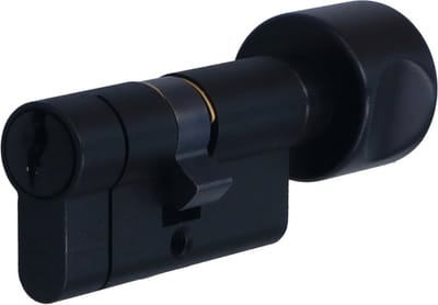 Iseo veiligheidscilinder F6 K30/30 SKG3, knopcilinder, zwart (verschillend sluitend)