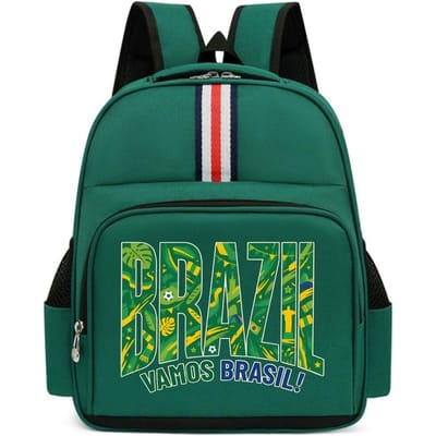 Waterdichte Rugzak voor Basisschoolleerling  Brazil Vamos Brasil  Voetbal Fan Rugzak Jongens Meisjes  Mexico ¡Sí Se Puede  Schooltassen