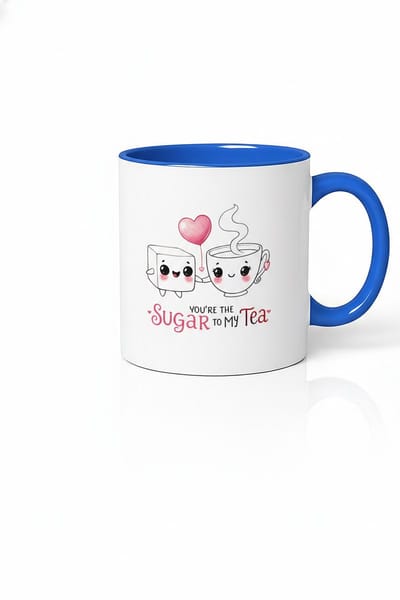Mok 'You're the Sugar to My Tea' - Schattig Liefdespaar Thee & Koffiemok