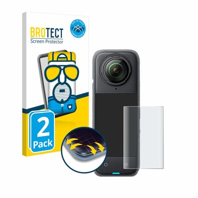 BROTECT - Screenprotector voor Insta360 X4 - Folie Beschermfolie matte volledig dekking 2 Stuks