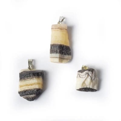 Zebra onyx ruw edelsteenhanger