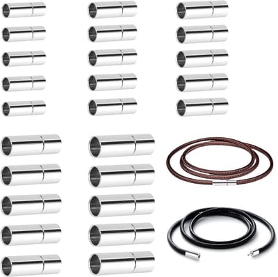 Koorduiteinden Sieraden - Sluitingen Armband - Sieraden Maken - 5 Verschillende Maten - 25 Stuks - Zilverkleurig