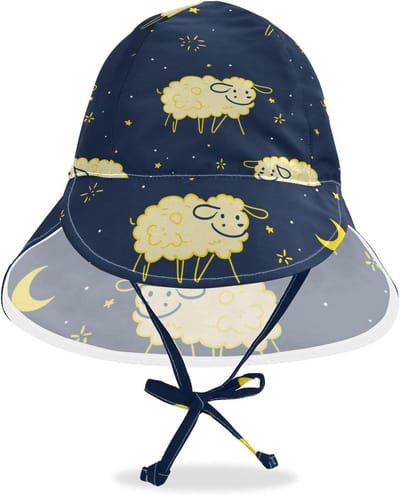 Babymuts Zonnehoed - Kinderpet Zomer - Bescherming Tegen Zon - UPF 50+ UV Bescherming - 48-57 cm Omtrek - Geel