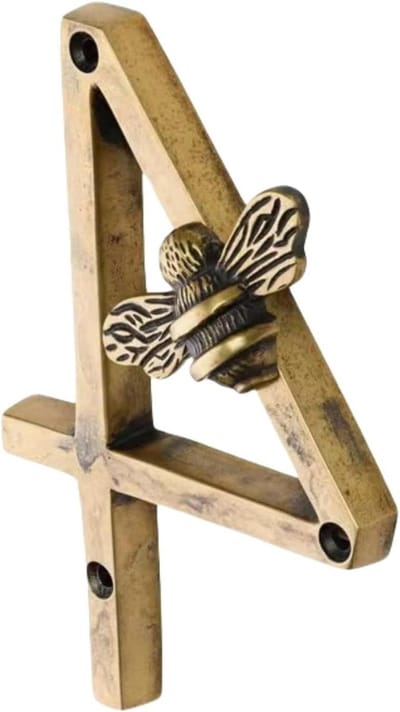 Huisnummer Bord - Buitenbord - Adres Herkenning - Uniek Bij Ontwerp - 4 Inch - Brons