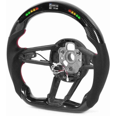 Koolstofvezel LED Schakelverlichting Display Stuurwiel Geschikt voor MK2 TTS TTRS MK3 2015+ gray