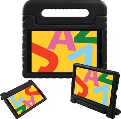 Hoes geschikt voor iPad 2022 / 2021 / 2020 10.2 inch - Kinder Back Cover Kids Case Hoesje Zwart