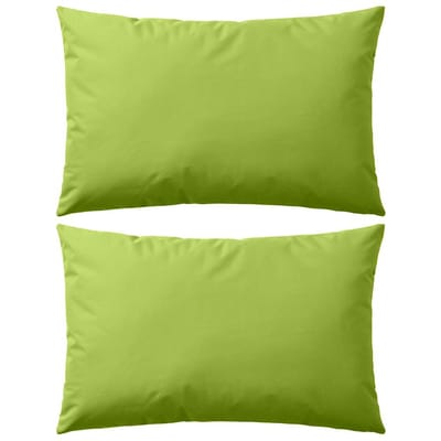 vidaXL - Buitenkussens - 60x40 - cm - appeltjesgroen - 2 - st