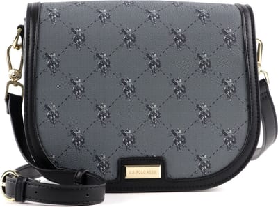 U.S. POLO ASSN. Schoudertas Hampton Flap Crossbody Black Zwart