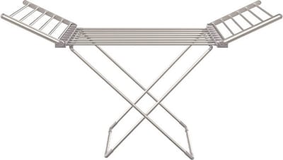 FurnStar - Droogrek - Elektrische droogrek - Verwarmde Wasrek - ‎Droogrek met Verwarming - 148 x 53 x 90 cm - Grijs