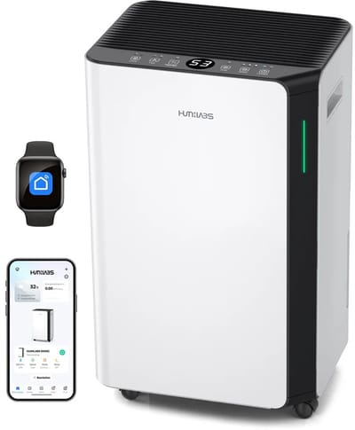 Archi Draagbare Luchtontvochtiger – Ventilatie - 20L Per Dag – 4,5L – Appbediening – 3 Modi – Afvoerslang – Wit