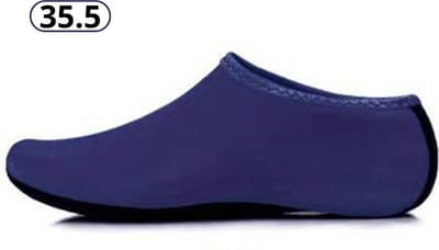 Livano Waterschoenen Voor Kinderen & Volwassenen - Aqua Shoes - Aquaschoenen - Afzwemschoenen - Zwemles Schoenen - Marineblauw - Maat 35.5