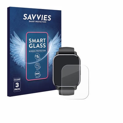 3 Stuks Savvies Screenprotector - geschikt voor Poounur T80 1.95" - beschermfolie glas transparant