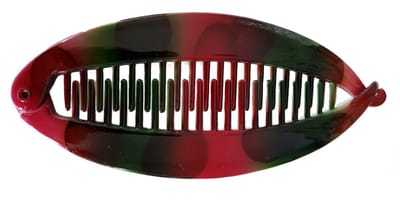 Haarsoires Haarspeld Bananenklem 14cm - Staartklem - Gevlekt - Basic - Rood Bruin - Haarclip - Langwerpige Staart Haarklem - Banana Clip - Hair Clip - Decoratieve Haaraccessoire
