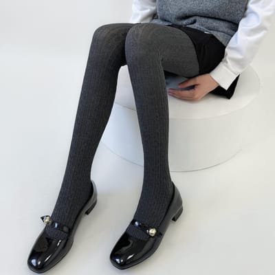 1 Paar Lolita Vintage Kant Gebreide Katoenen Panty's Dames Meisjes Herfst Winter Uitgesneden Panty Gestreepte Kousen Sexy Leuke Sok One Size black
