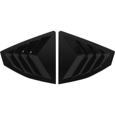 1 Paar Achterste Zijruit Lamellen Shutter Sierlijst Cover Decor Glanzend Zwart Krasbestendig voor WRX STI VB black