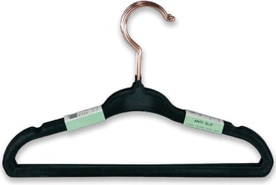 Puck Kledinghanger - Antislip - 6 Stuks - Zwart