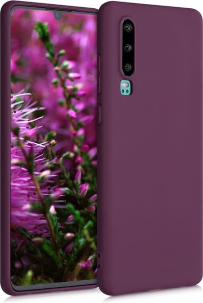 kwmobile telefoonhoesje geschikt voor Huawei P30 - Hoesje voor smartphone - Back cover in bordeaux-violet