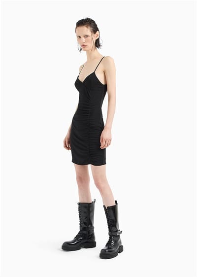 Armani Exchange 6dya71_yjeaz Mouwloze Jurk Zwart L Vrouw