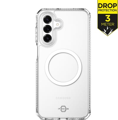 ITSKINS Doorzichtig Hoesje geschikt voor Samsung Galaxy A17 MagSafe Telefoonhoesje Hardcase | ITSKINS Level 2 HybridMagClear R Backcover Shockproof | Geschikt voor MagSafe | Geschikt voor Draadloos Opladen met Magnetische Ring | Geschikt voor MagSafe