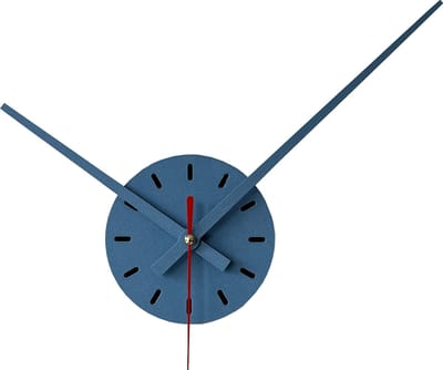 Home 3D® - Wandklok Licht blauw – Ø35cm – Wandklok modern – Gemaakt met 3D-printtechnologie – Keukenklok – Wandklokken – Stil uurwerk