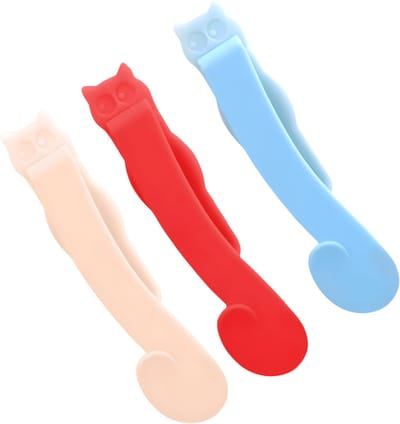 Siliconen Bladwijzers Set 3 Stuks - Schattige Paginamarkers & Boekclips - Voor Boeken & Lezen - Multikleur