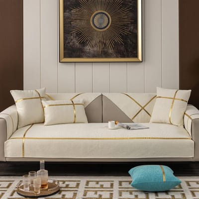 Aanpasbare maat bankhoes Phnom Penh jacquard bankrug handdoek woonkamer antislip bankkussenhoes meubelbescherming 30x50 pillowcase1 beige