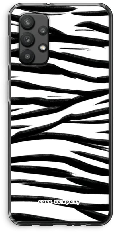 Case Company® - Hoesje geschikt voor Samsung Galaxy A32 4G hoesje - Zebra pattern - Soft Cover Telefoonhoesje - Bescherming aan alle Kanten en Schermrand