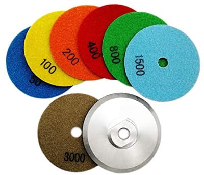 Diamant Polijstpads - Schuurschijven - Oppervlakken Polijsten - Droog Polijsten Zonder Water - 100 mm - Grijs
