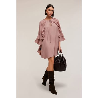 Motivi Short Dress With Ruffles Pink Size: XS | Mini Dresses Outlet | Dames | Roze
