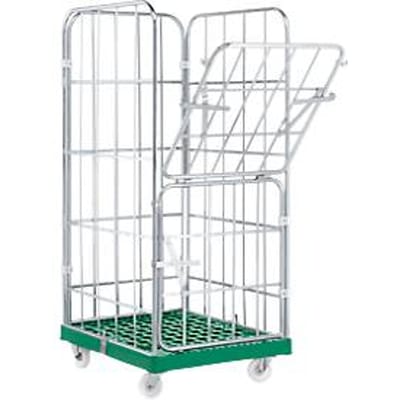 Rolcontainer - 4-zijdig - 724 x 815 x 1640 mm - groen