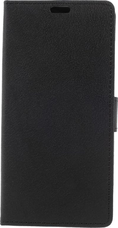 Shop4 - Wiko View XL Hoesje - Wallet Case Grain Zwart