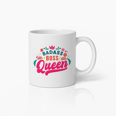 Badass Boss Queen Mok 330ml – Krachtige Koffiebeker – Leuk Cadeau voor Sterke Vrouwen en Leiders