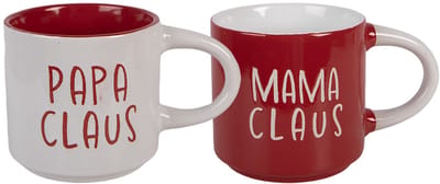 Clayre & Eef Mok Set van 2 400 ml Wit Porselein