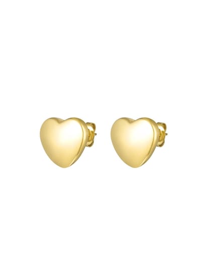 Sieraad & Zo van Mo | Oorstekers Hartje | Stainless Steel | Goud kleurig