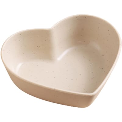 Handig Serveerbord Solide Constructie Verpak Eten Gemakkelijk te Reinigen Onbreekbaar Dessertbord Heart beige