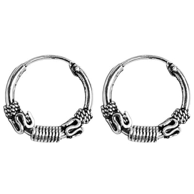 Fako Bijoux® - Bali Oorringen - Kisumu - 15mm - Zilverkleurig
