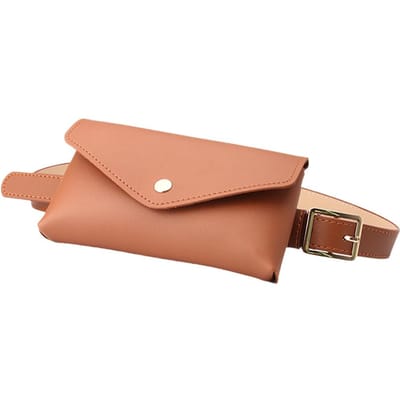 Dames Heuptas Leer Fanny Pack Borsttas Dames Riem Mode Pin Gesp Dunne Riem Tas