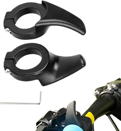Stuur Verlenging - Stuureinden Gripadapter - Fietscomfort Verbeteren - Ergonomische Duimsteun - 222 mm Buizen - Zwart