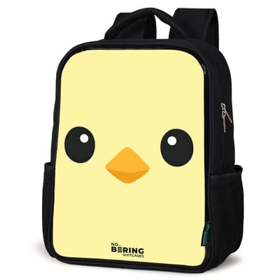 NoBoringSuitcases.com® - Rugzak zwart - Schooltas jongen & meisje - Kuiken - Rugtas voor school - Boekentas kind - Schoolrugzak - Kinderrugzak