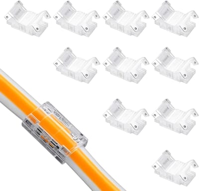 LED Connectoren 8 mm - 10 Stuks, Solderen Vrij, Naadloze Verbinding voor Stripverlichting, Geschikt voor COB/SMD 2835 en 3528