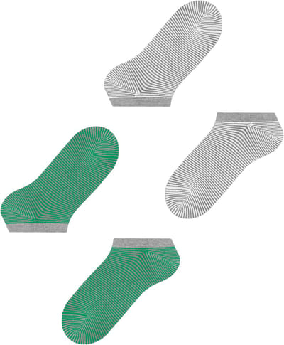 Esprit Allover Stripe 2-Pack duurzaam slijtvast katoen multipack sneakersokken enkelsokken heren veelkleurig - maat 39-42
